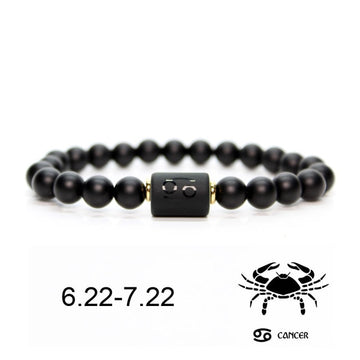 Black stone Beads 12 constellation couple Bracelet Men Bracelets For Women Pulseras Moda Masculina Hombre Man Mens Jewellery daiiibabyyy